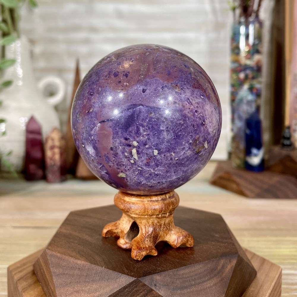 0547 Purple Fluorite Root Crystal Sphere